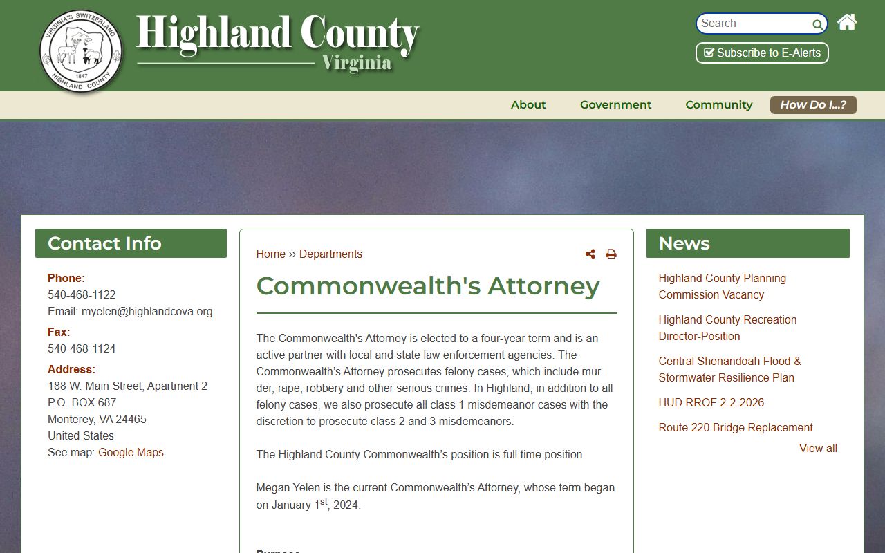 Highland County Commonwealth's Attorney charge review after jail arrest